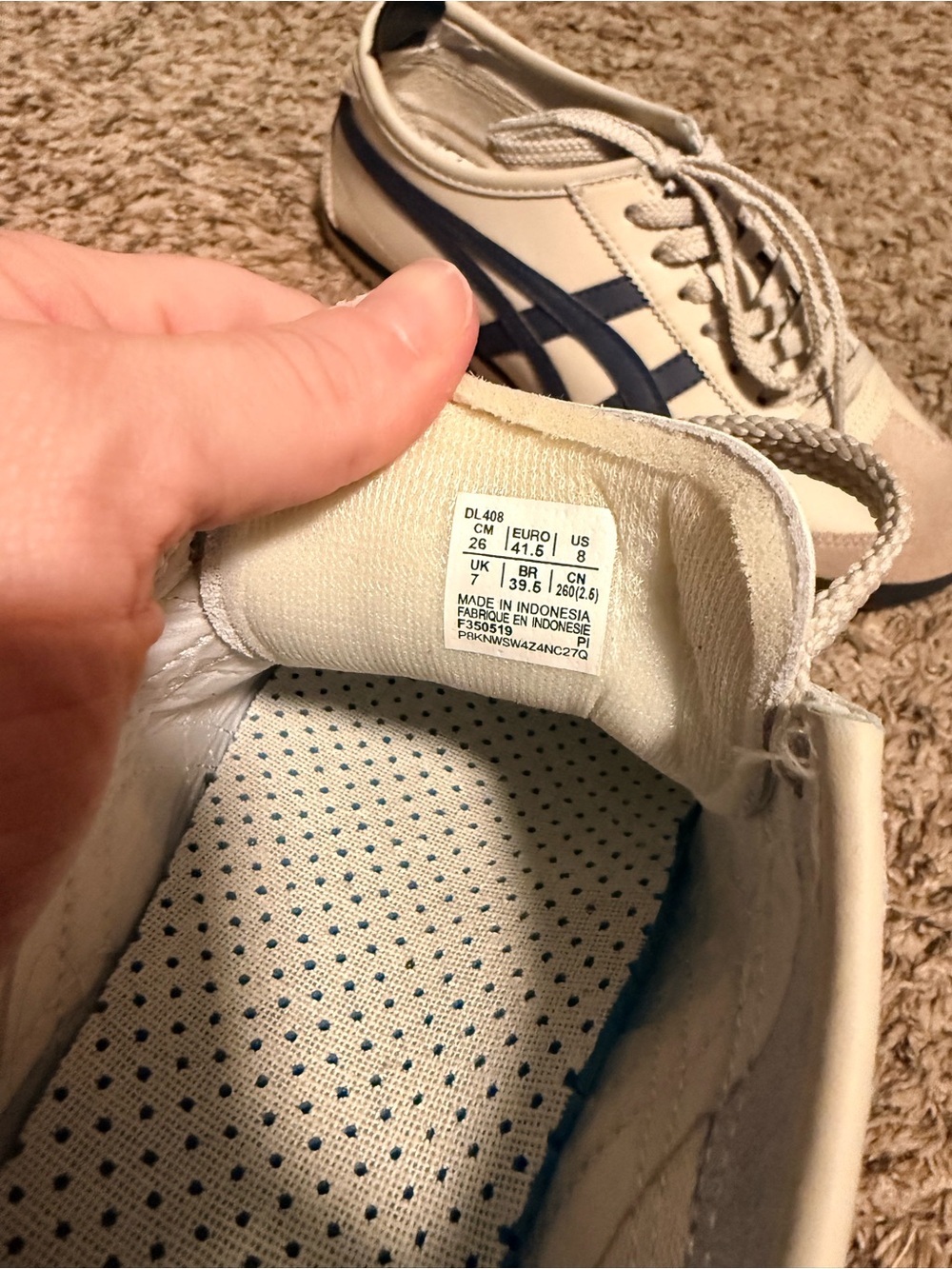 Onitsuka Tiger by Asics Mexico 66 Women's Low-Top Sneakers in Birch Peacoat - Picture 2 of 6